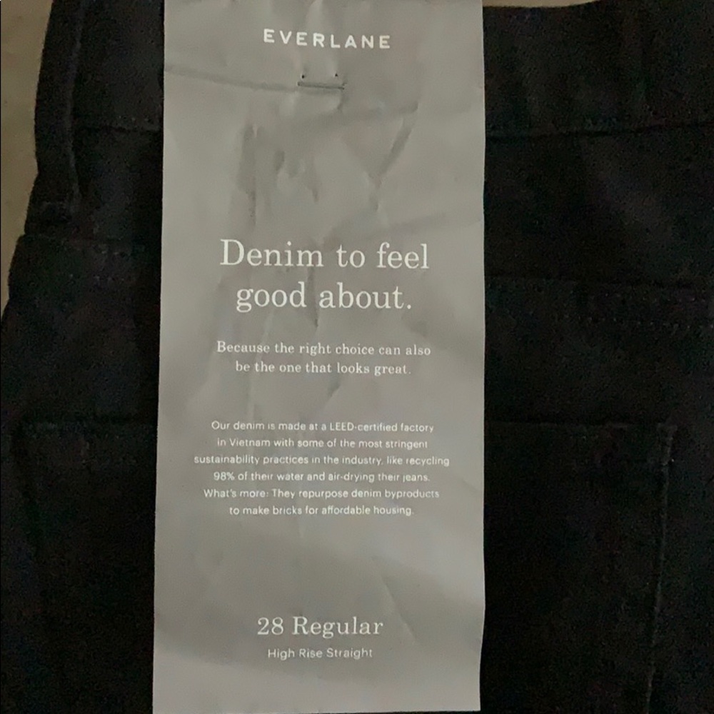Everlane black jeans size 28 NWT